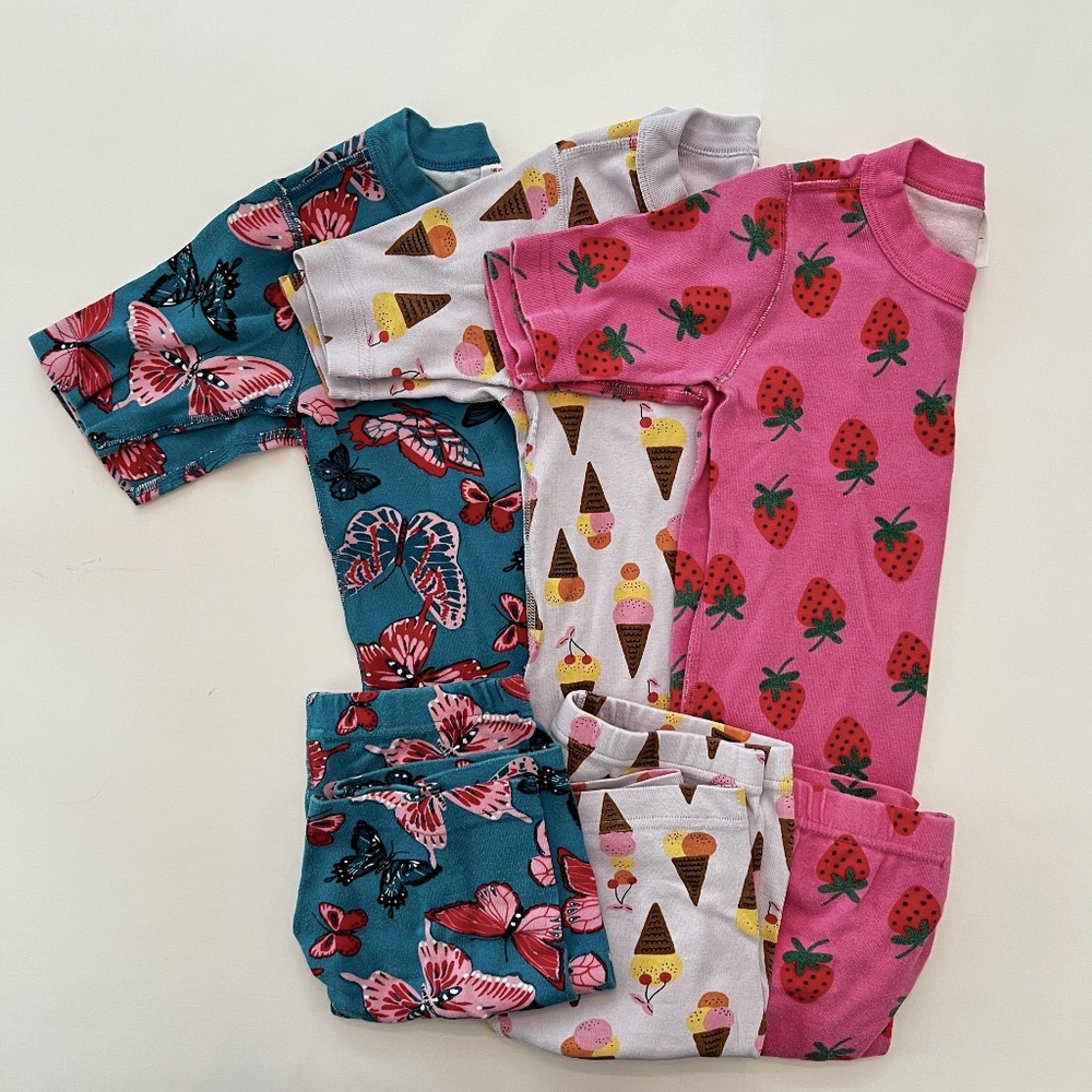 3 pack Hanna Andersson Organic Cotton Pajamas size 10